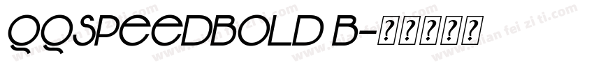 QQspeedBold B字体转换